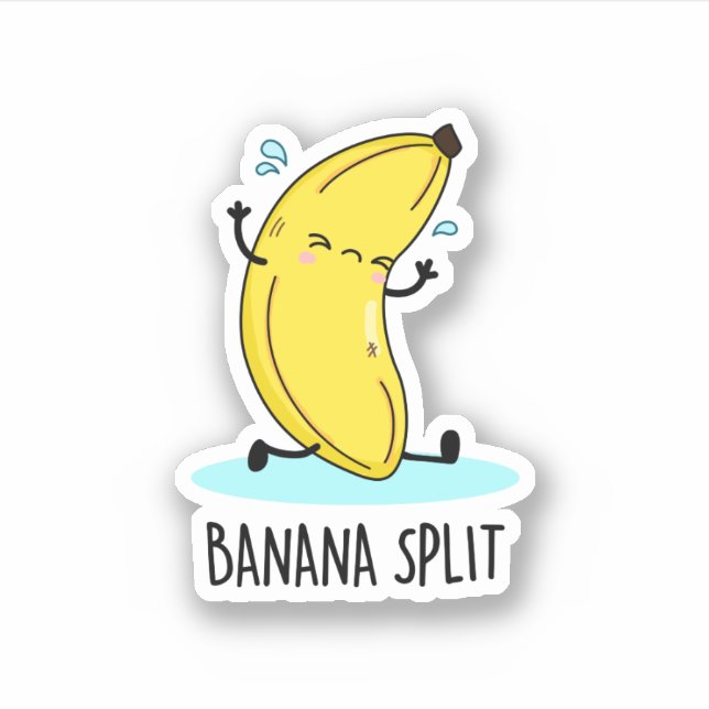 Banana Split Funny Dancing Banana Pub Aufkleber (Vorderseite)