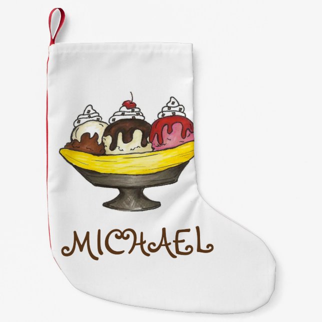 Banana Split Ice Kleiner Weihnachtsstrumpf (Vorderseite)