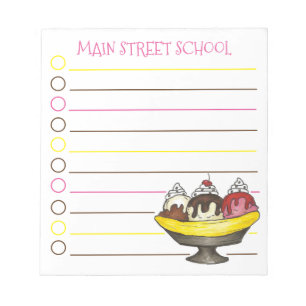 Banana Split Ice Notizblock