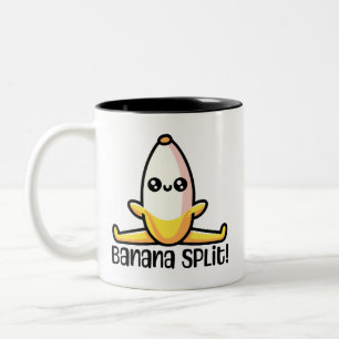 Banana Split! Niedliche Bananenpuppe Zweifarbige Tasse