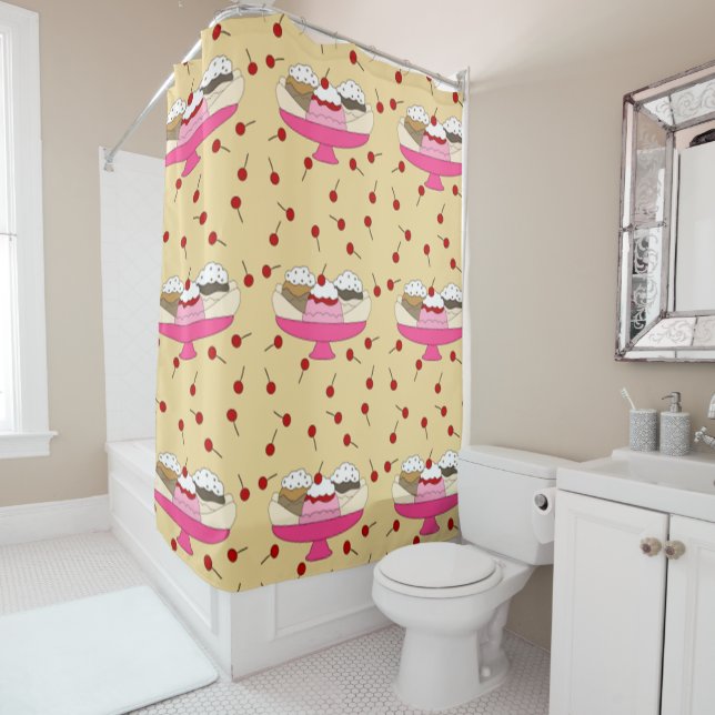 Banana Split Print Duschvorhang (Beispiel)