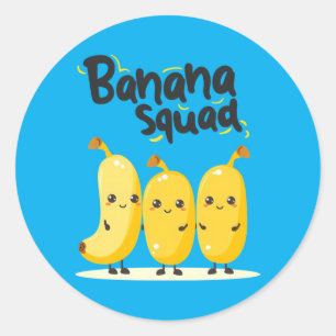 Banana Squad Lustiger Früchte-Liebhaber Sommerurla Runder Aufkleber