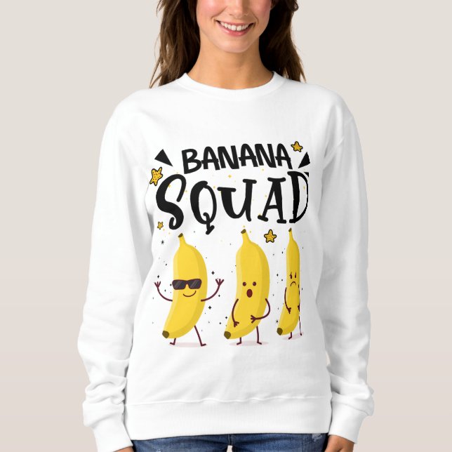 Banana Squad Sommer Funny Banana Frucht Liebhaber Sweatshirt (Vorderseite)
