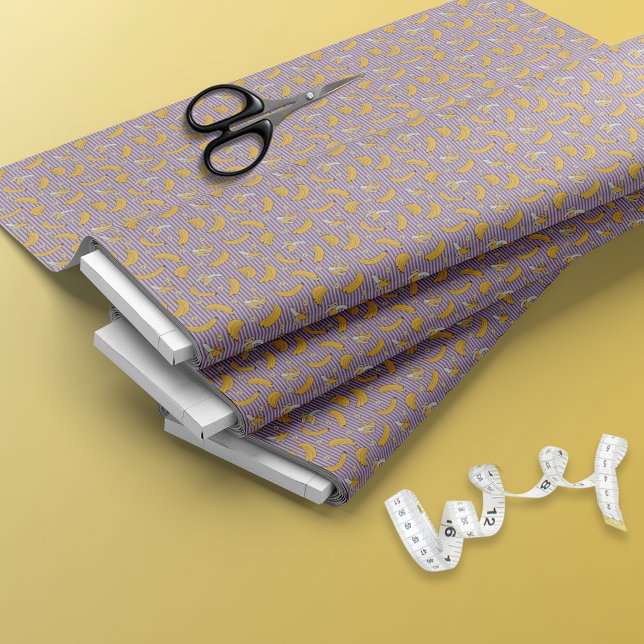 Banana Stripe Vector Muster | LILA Stoff (Von Creator hochgeladen)