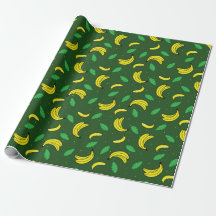Banana Summer Yellow Green Tropical Frucht Muster