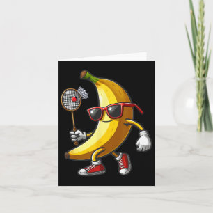 Banana Sungles Spielen Badminton Funny Frucht Spor Karte