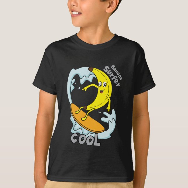 Banana Surf Cool Niedlich T-Shirt (Vorderseite)