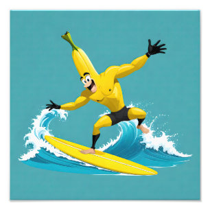 Banana Surfer 01 Fotodruck