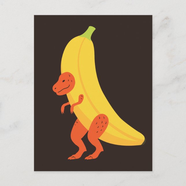 Banana T Rex Postkarte (Vorderseite)