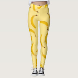 Banana Textur hellgelbe Leggings