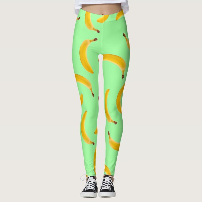 Banana Texture leggings vert clair (Devant)