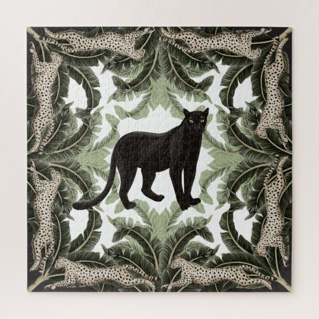 Banana Tree Cheetah Tropical Pattern (Vertikal)