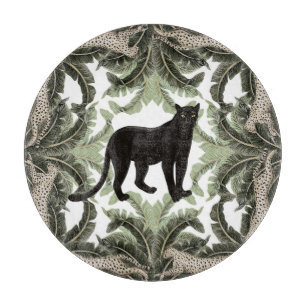 Banana Tree Cheetah Tropical Pattern Schneidebrett