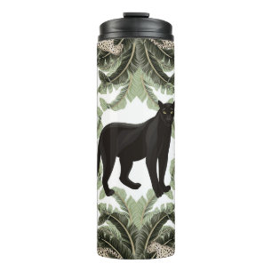 Banana Tree Cheetah Tropical Pattern Thermosbecher