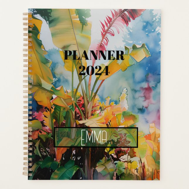 BANANA TREE WATERCOLOR - PLANER (Vorderseite)