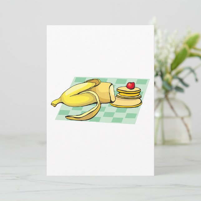 Banana und Pancakes Frühstückspensum Küche Einladung (Von Creator hochgeladen)