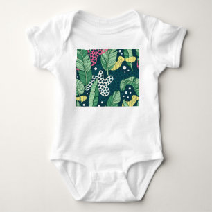 Banana verlasse abstrakte, trendige Farben Baby Strampler