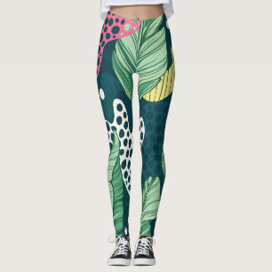 Banana verlasse abstrakte, trendige Farben Leggings