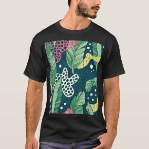 Banana verlasse abstrakte, trendige Farben T-Shirt