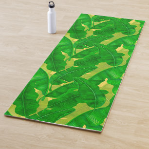 Banana verlasse Aquarellmuster Yogamatte