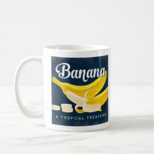 Banana Vintag Fruchtlabel Retro Kaffeetasse