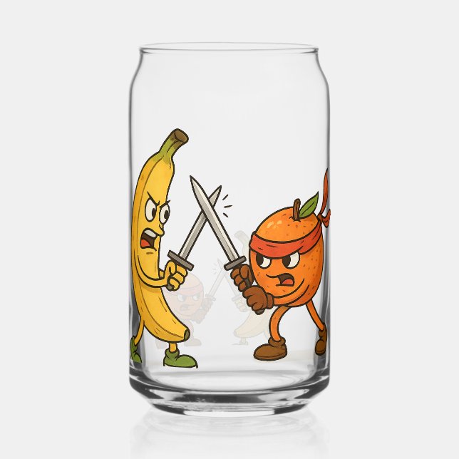Banana vs. Ninja Orange - Epic Fruit Battle Dosenglas (Vorderseite)
