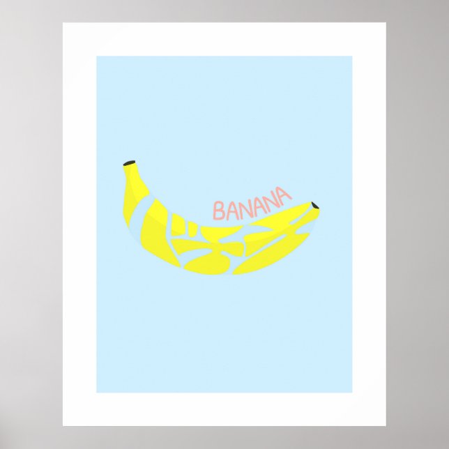 Banana Word in Japanisch, Kanji, Hiragana Poster (Vorne)
