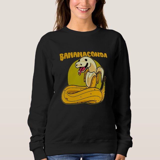 Bananaconda Schlange mit Banana Pajamas Anaconda P Sweatshirt (Vorderseite)