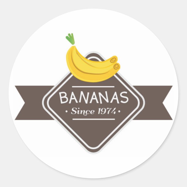 BANANAS-Logo-Aufkleber Runder Aufkleber (Vorderseite)