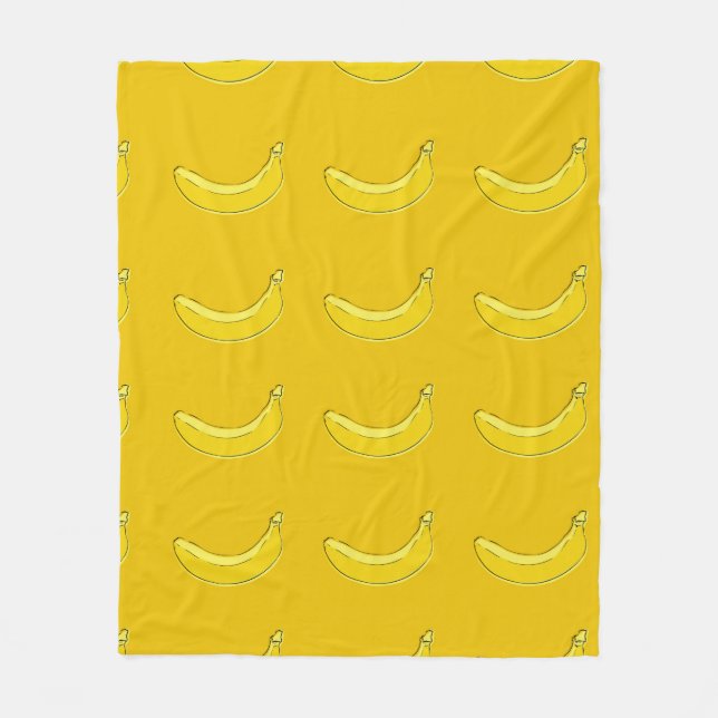 bananas, Seamless pattern with bananas, food backg Fleecedecke (Vorderseite)