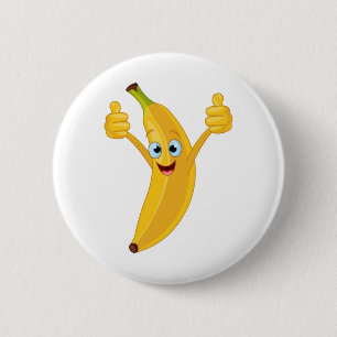 Banane Cartoon-Design Button