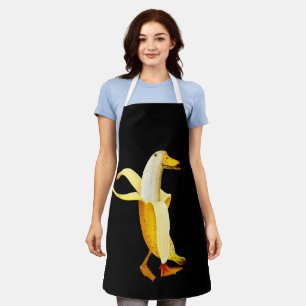 Banane Ente. Lustige Anthropomorphe Früchte Tiere Schürze