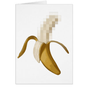 Banane épluchée censurée sale