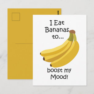 Banane Frucht verbessert meine Laune Lustig Postkarte