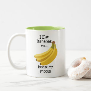 Banane Früchte verbessern meine Laune Lustig Zweifarbige Tasse