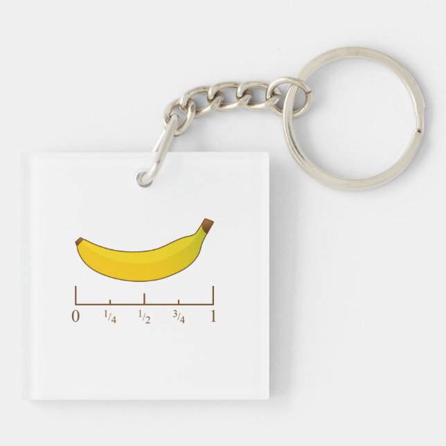 Banane für den Maßstab Schlüsselanhänger (Rückseite)