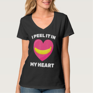 Banane ich schälen es in meinem Herzen vegetarisch T-Shirt