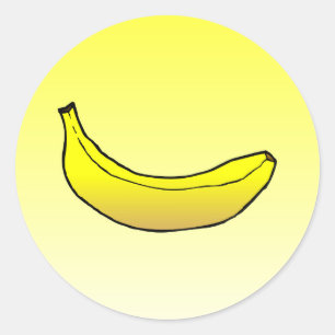 Banane - Klassischer runder Aufkleber