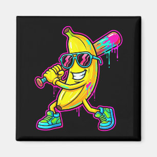 Banane lustiger Baseball-Tropfen-Eis Kinder Jugend Magnet