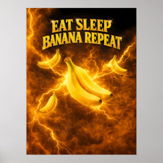 Banane Neon-Energie-Pop-Stil Poster