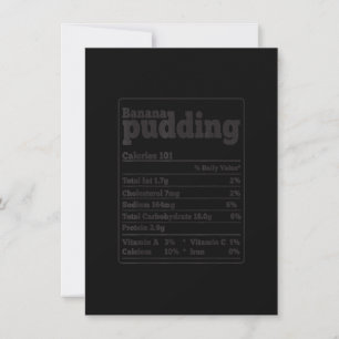 Banane-Pudding Fakten Zutaten Lustige Foodies Tha Einladung