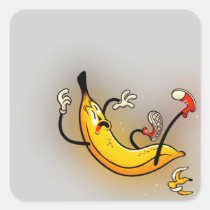 Banane Quadratischer Aufkleber