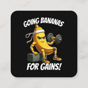 Banane trainiert quadratische visitenkarte
