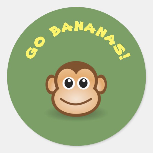 Bananen 2 runder aufkleber (Vorderseite)