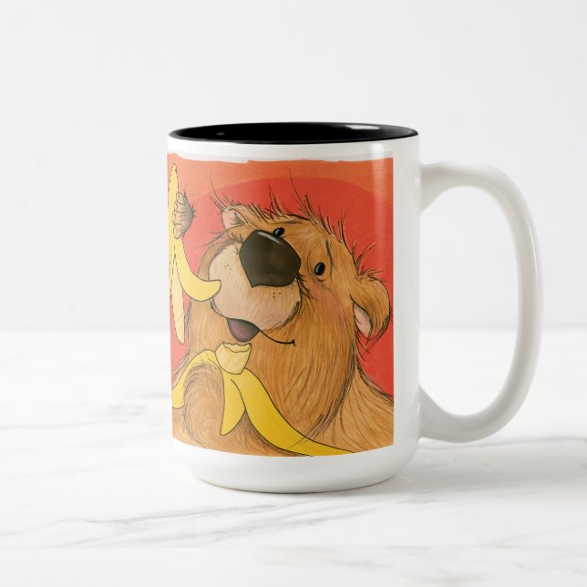 Bananen-Bär und Affe/Tasse Zweifarbige Tasse (Rechts)