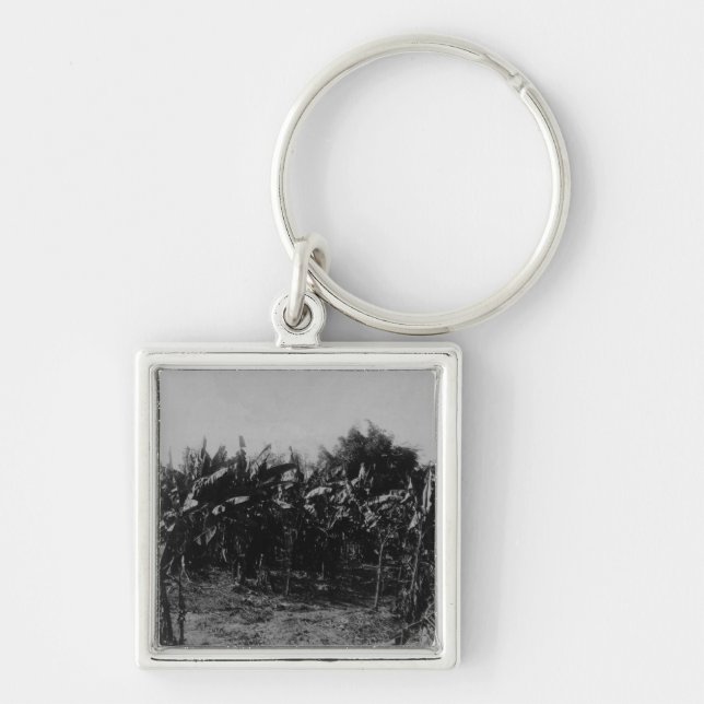 Bananen-Bearbeitung, Trinidad, c.1891 Schlüsselanhänger (Vorne)