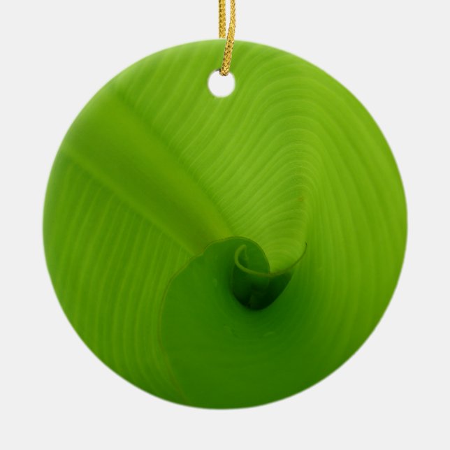 Bananen-Blatt Keramik Ornament (Vorne)