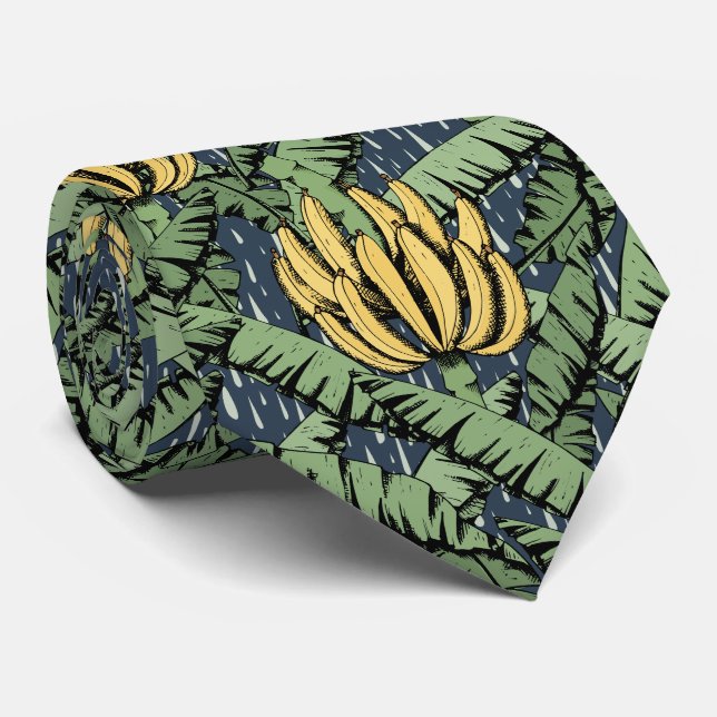 Bananen-Blätter der tropischen Marine und Gelbbana Krawatte (Gerollt)