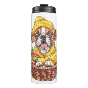 Bananen Boxer � Lustiger Früchte Hund Thermosbecher