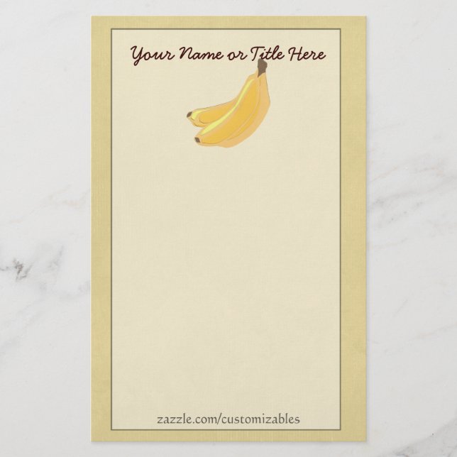 Bananen-Briefpapier Briefpapier (Vorderseite)